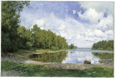 Lake View at Engelsberg, Vastmanland by Olof Per Ulrik Arborelius
